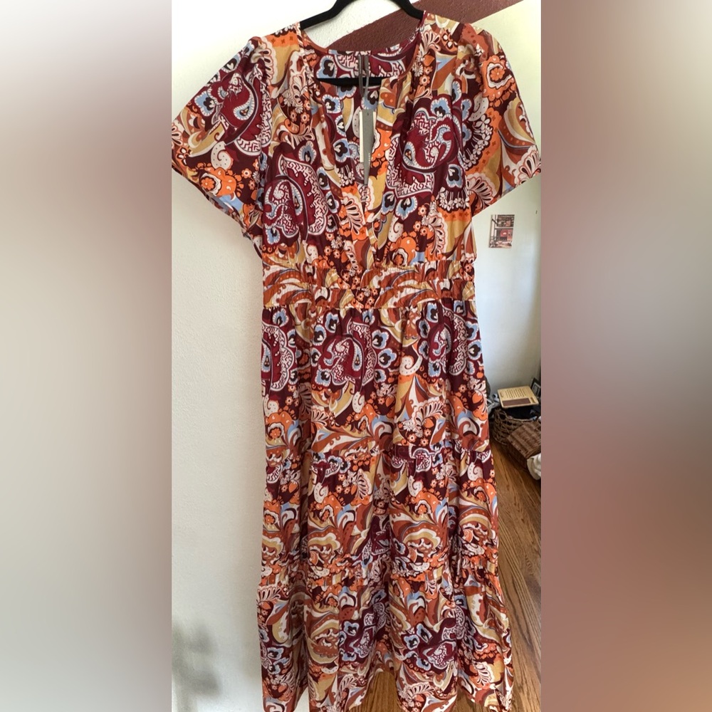 Bohemian Paisley Print Dress